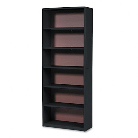 Betterbeds Value Mate Steel Bookcase - 6-Shelf - Black BE685502